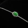 B-2025-02-1 玲珑翠影 冰种帝王绿合成翡翠钻石手链B-2025-02