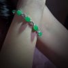 B-2025-07-1 翡翠星语 冰种帝王绿合成翡翠钻石手链 B-2025-07